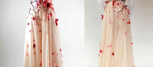 Robe de mariée style bois sacré de Winterfell