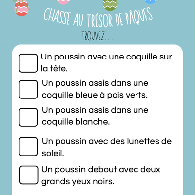 Chasse au trésor de Pâques