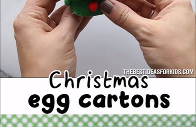 Idée pinterest pour le marché de noël : des personnages avec des boîtes d'oeufs