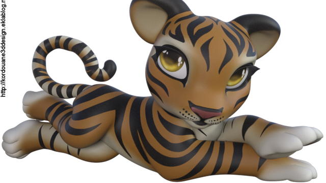Tube de tigre délicat (render-image)