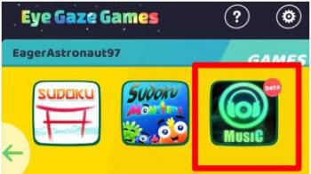 Eye Gaze Games propose en ligne un mini juke-box multi accessible