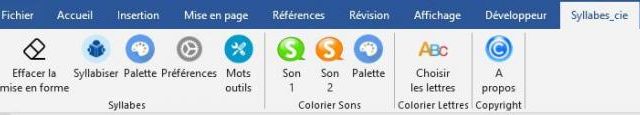 Complément Syllabes et compagnie pour Word