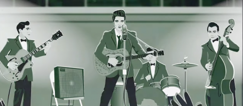 Elvis Presley - Live 1956 (Animation) Full HD 4k