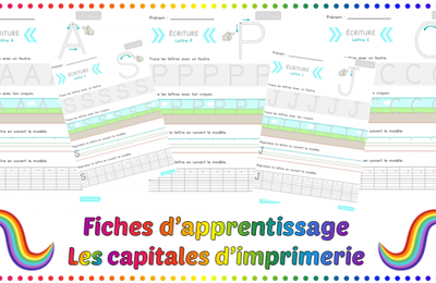 Fiches d'apprentissage / Ecrire les lettres capitales
