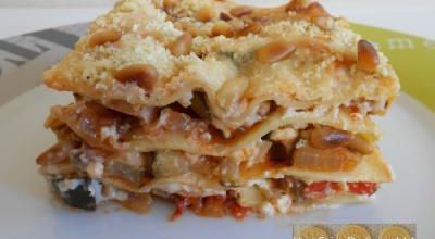 Lasagne de courgette ricotta et pignons