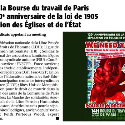 MEETING 6 DECEMBRE 2025 BOURSE DU TRAVAIL