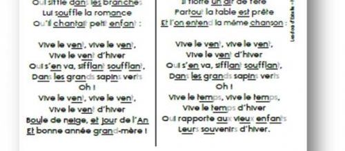Vive le vent - avec ou sans aide à la lecture