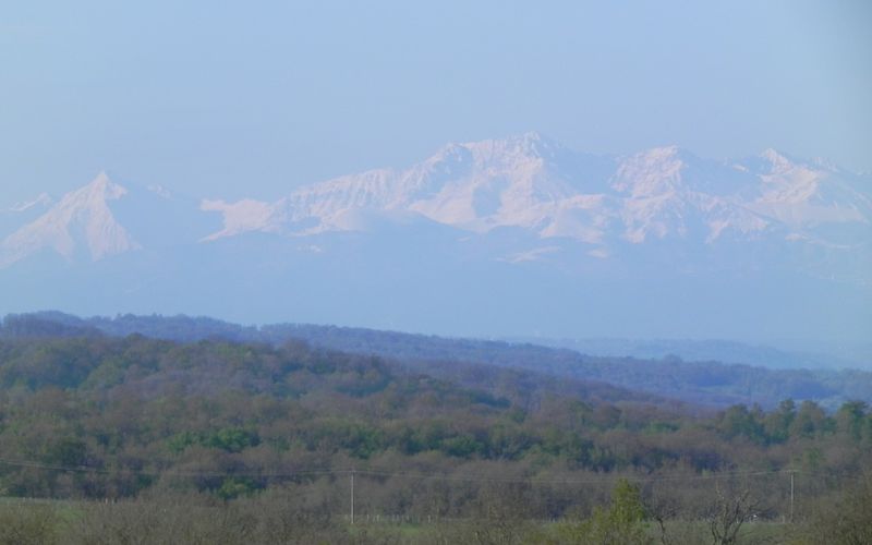 Les Pyrénnées vu depuis Mirande dans le Gers
