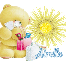 603 - Départ de l' ours - vacances, repos, signature, gif anime