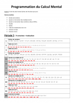 Calcul mental  période 5: Participation d'Elodie