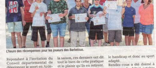 Le sport boule propose du sport adapté / la tribune du 12 juillet 2018