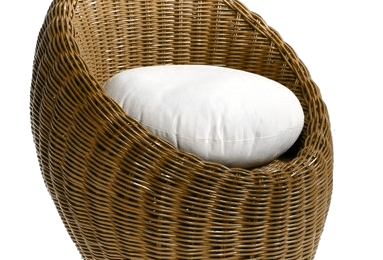 tube fauteuil en rotin divers coloris