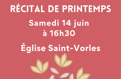 L'Ecole de Musique de Châtillon-sur-Seine a proposé un "Récital de Printemps" dans l'église Saint-Vorles !