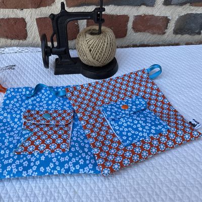 Tangram orange et bleu