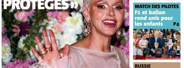 Monaco matin; Une, article et entretiens de la Princesse