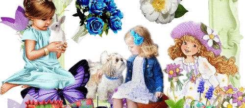 ENFANTS FLEURS ANIMAUX