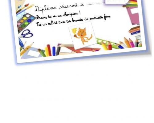 Diplôme lié au brevet GS motricité fine