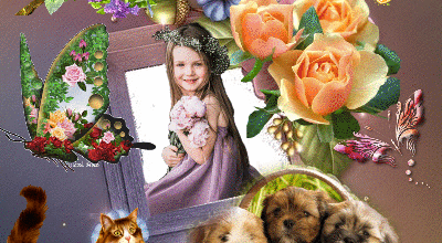 PETITE FILLE ANIMAUX