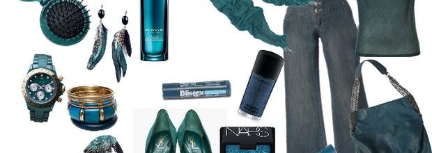 Inspiration de la semaine dans les tons bleu-vert foncé...