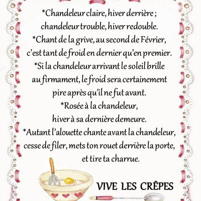 Dictons * Fête la Chandeleur !