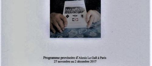 * Novembre- décembre : interventions de Alexis LE GALL (BM 5, DFL) à Paris 