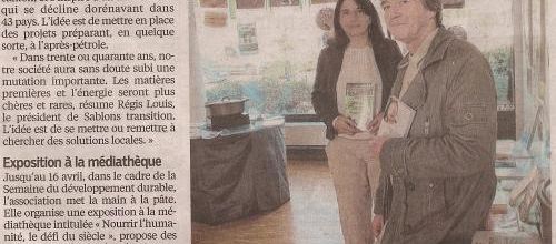 article dans le parisien vendredi 4 avril 2014