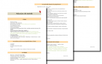 Réunion de rentrée avec les parents