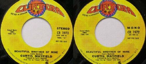1972 : Single SP Curtom Records CR 1972 Promo / CR 1972 [ US ]