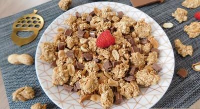 Granola crunchy aux cacahuètes