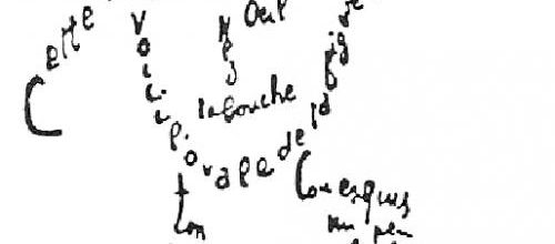 Reconnais-toi (calligramme de G. Apollinaire)