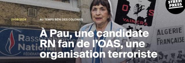 L'OAS fait partie des élections législatives, les victimes de cette organisation terroriste doivent se retourner dans leur tombe