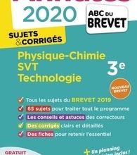 [download pdf] Physique-Chimie, Sciences de la Vie et de la Terre, Technologie 3e  - Sujets & Corrigés