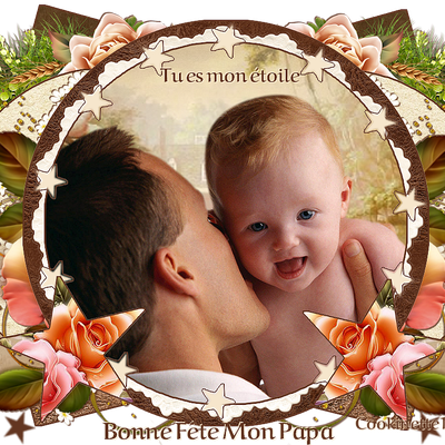 Ma création : Fête des Pères pour nos ami(e)s Belges, Canada etc ...