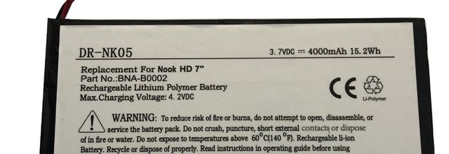 Batteria per Barnes & Noble NOOK HD 7 BNRV400 BNTV400 - BNA-B0002 (4000mAh/15.2WH) batteria di ricambio