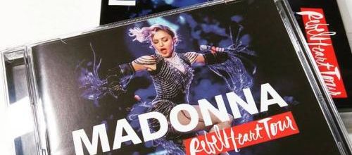 Have a look at the Rebel Heart Tour CD, DVD and Digipack