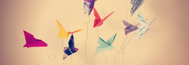 Do It Yourself : Le mobile "Envol de papillons" {Origami}