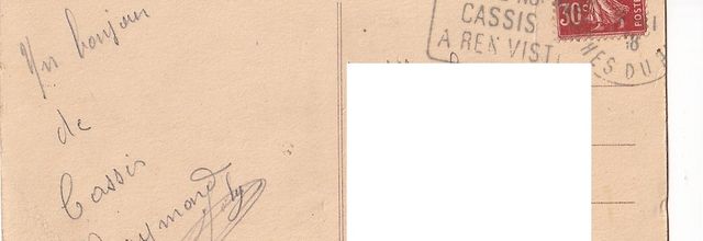 Carte postale -  Timbre et flamme  - Cassis - Port et château -  1928 