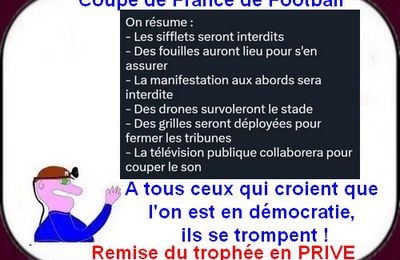 C'est samedi alors faisons court  car c'est la coupe de France.