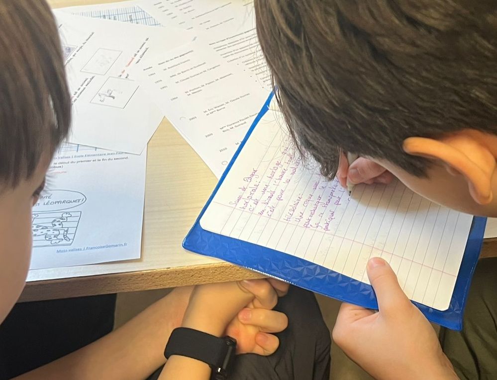 Album photo :  projet d'écriture Classe Bleue 2025