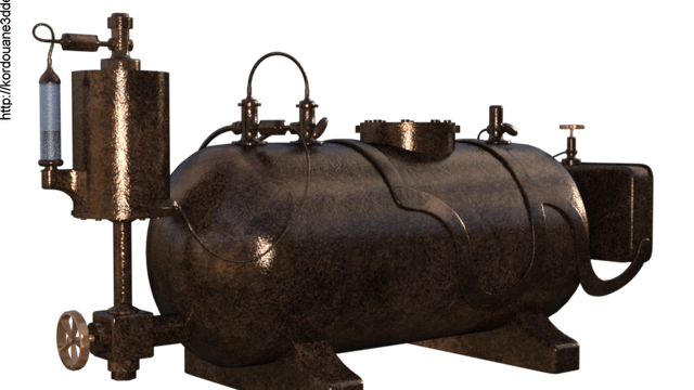 Tube de machine à vapeur Steampunk (render-image)