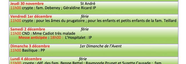 Messes à Rocamadour : feuillet33