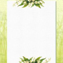 Papier à lettre MUGUET, fond de page