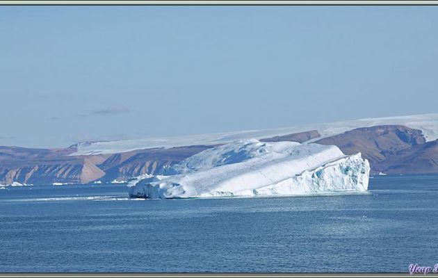 La navigation dans le Fjord Inglefield se termine avec les derniers icebergs - Région de Qaanaaq - Groenland
