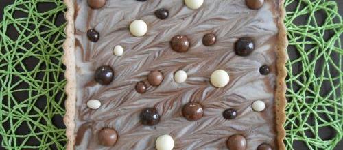 Tarte marbrée aux 2 chocolats