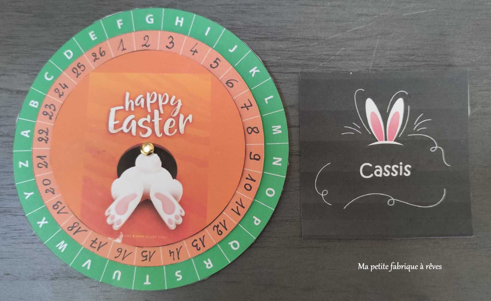Escape game de Pâques roue de César gratuit à imprimer 