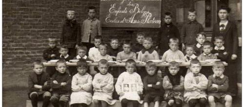 Ans - photo ancienne - Hommage,Reconnaissance des enfants belges école d'Ans plateau