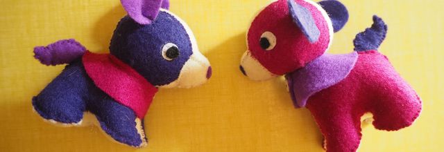 Des mini doudous en feutrine pour les grands !