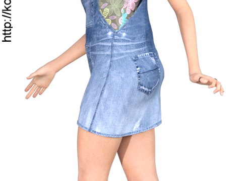Tube de fille style manga (render-image)