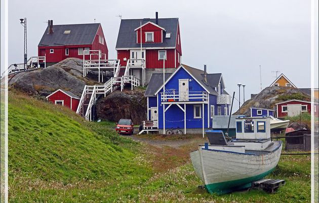 Balade dans Sisimiut, mais malheureusement sous la pluie - Groenland