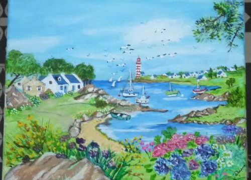 Peinture acrylique: le phare
